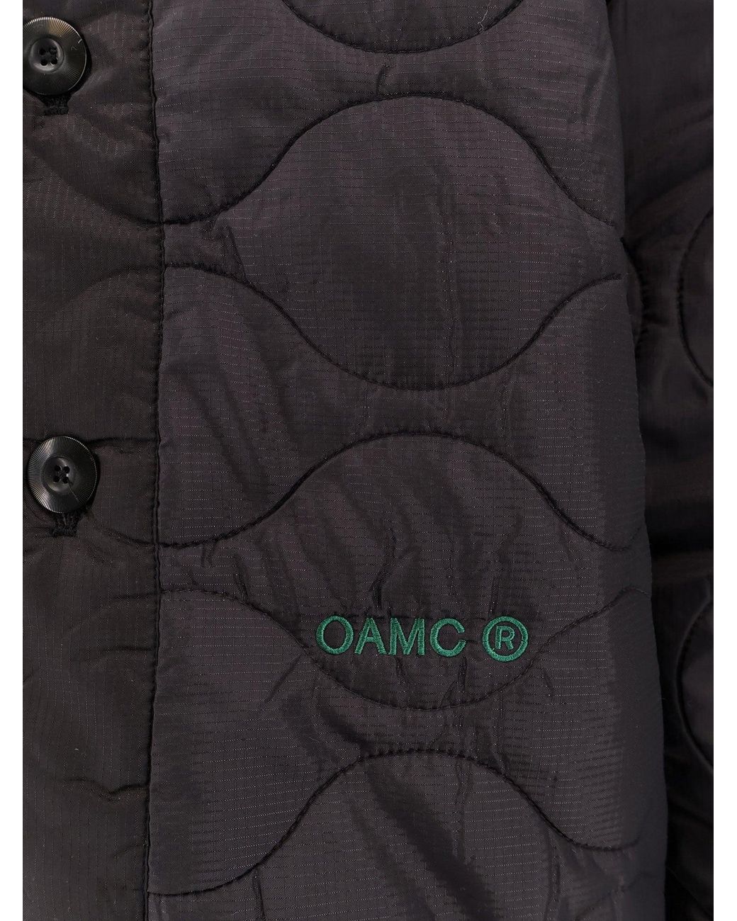 Oamc Peacemaker Blue Compact Liner Quilted Jacket for men