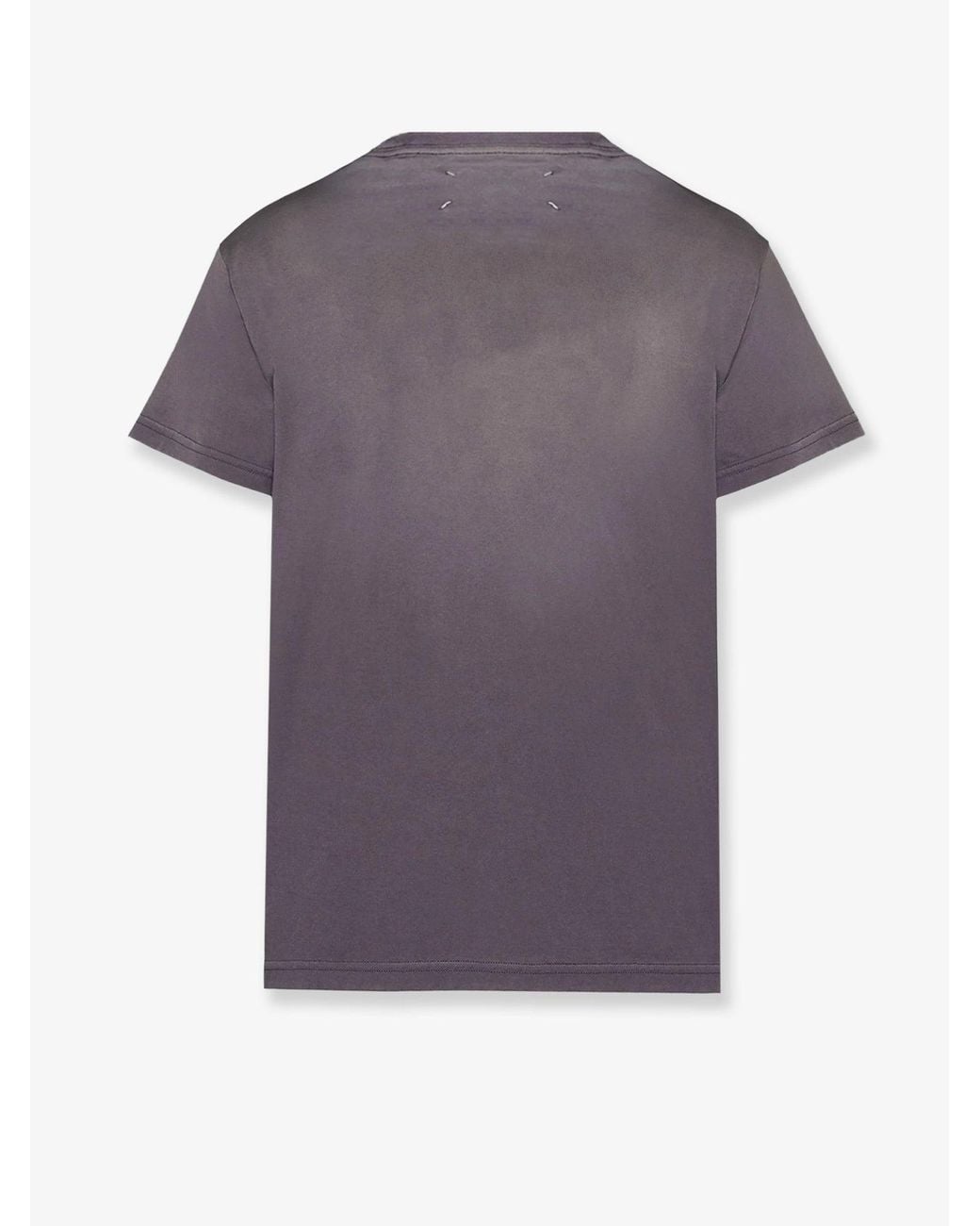 Maison Margiela Purple T-Shirts And Polos Tessuto Primario: Cotone