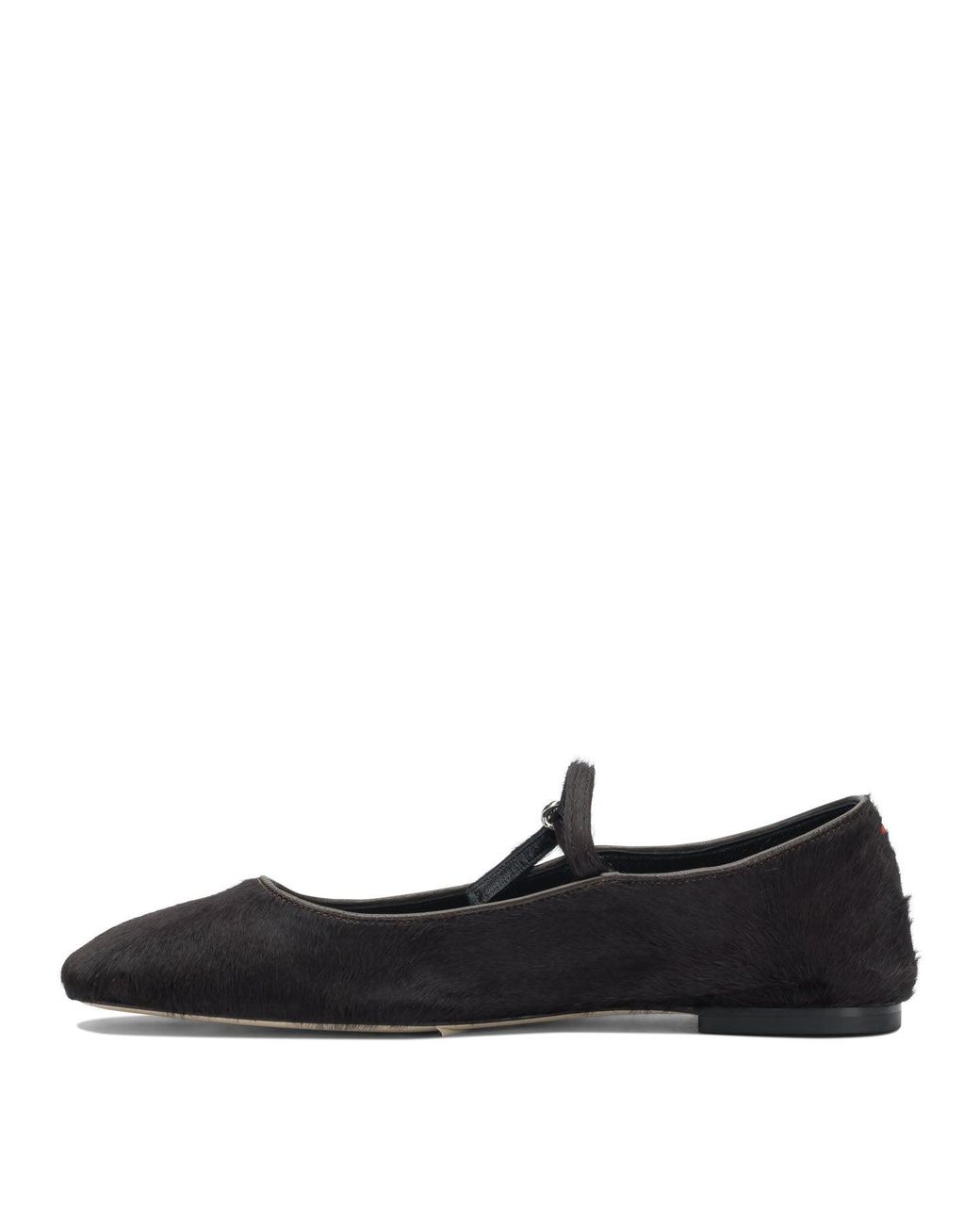 Aeyde Black "Uma" Mary Jane Ballet Flats