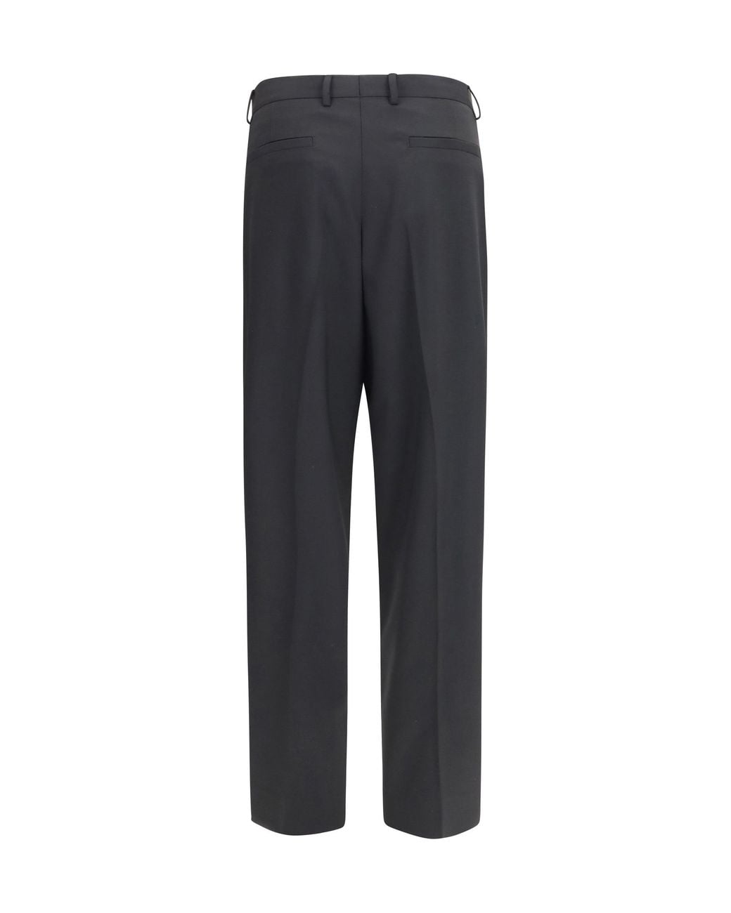Dolce & Gabbana Blue Tailored Wide-Leg Wool Blend Pants Fleece Trousers for men