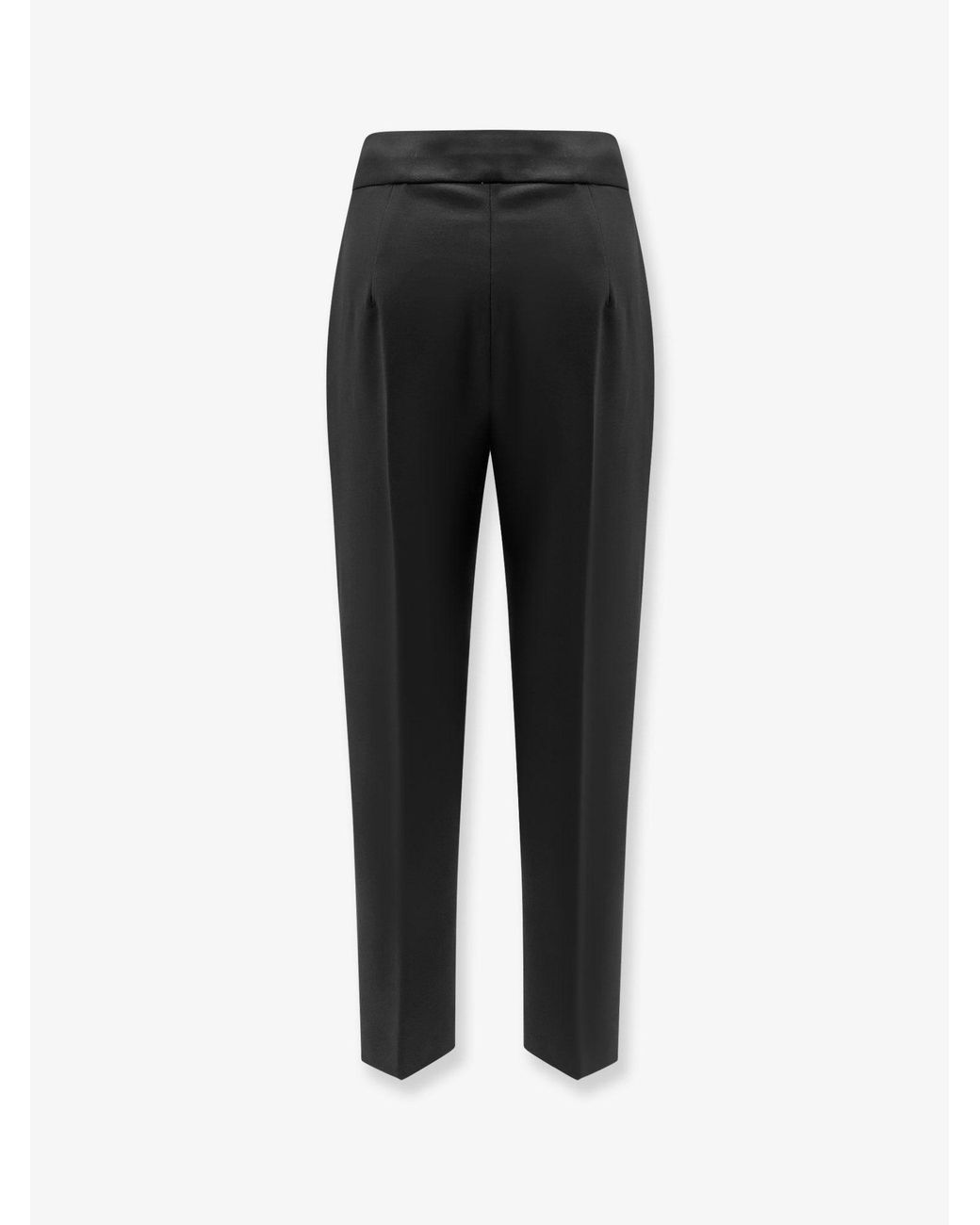Max Mara Black Pegno Viscose Blend Trousers