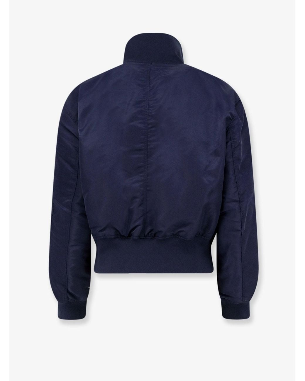 Frankie Shop Blue Nylon Crop Jacket
