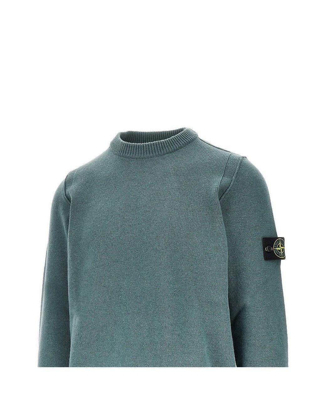 Stone Island Green Knitted Sweater for men