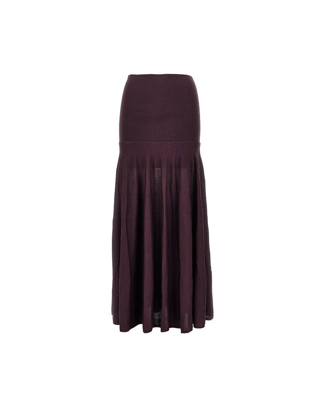 Rabanne Purple Knitted Long Skirt