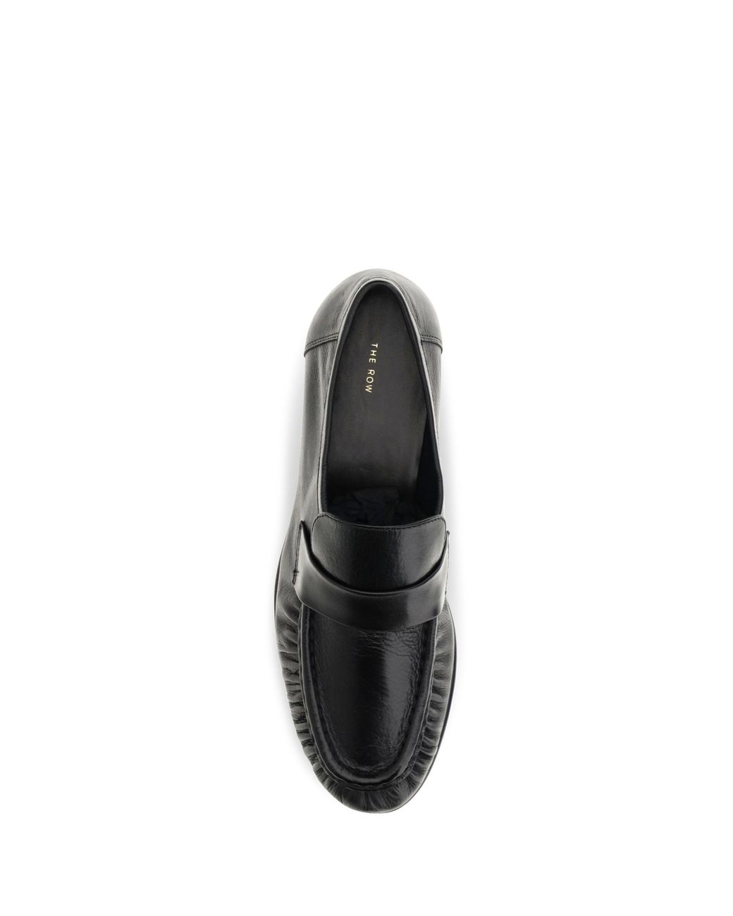 The Row Black Soft Suede Loafers