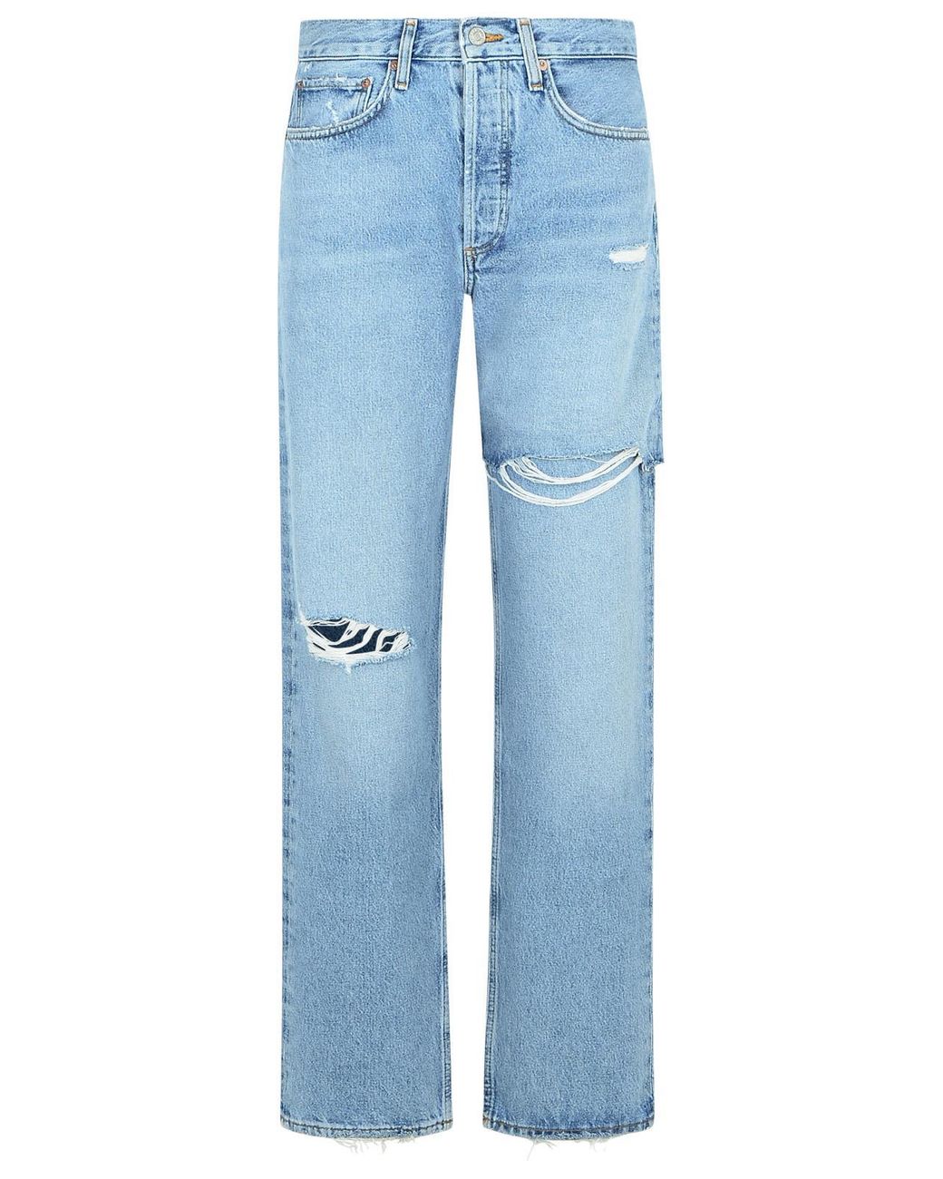 Agolde Blue Amryn Release Denim Jeans Light