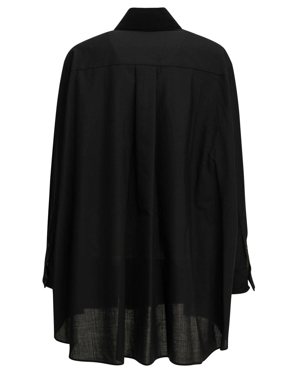 Sacai Black Casual Crepe Satin Shirt