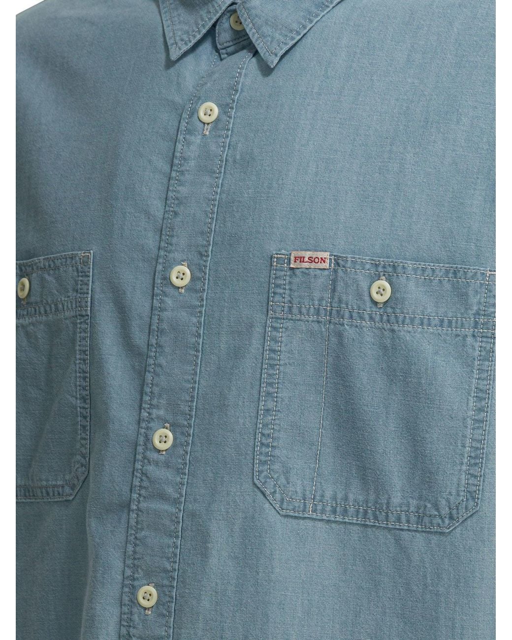 Filson Blue "Chambray Cpo" Casual Shirt