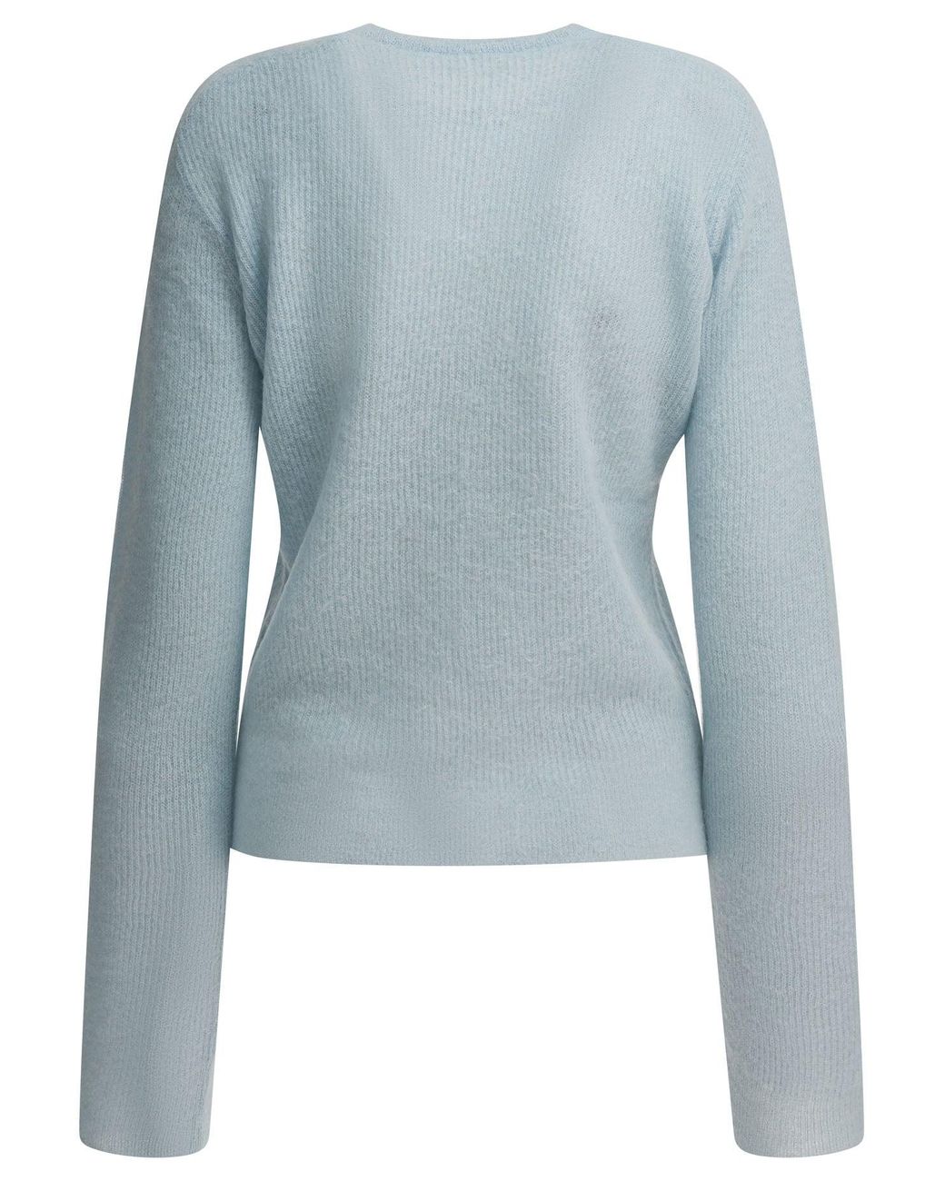 Auralee Blue Alpaca Crewneck Sweater Knitwear Light