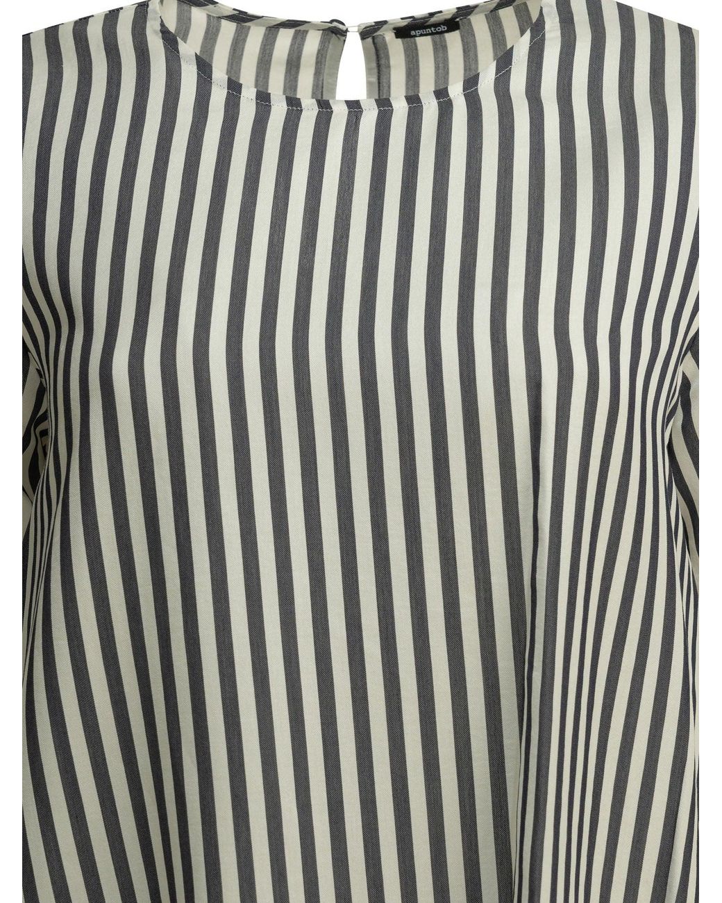 Apuntob Gray Cotton Silk Dress