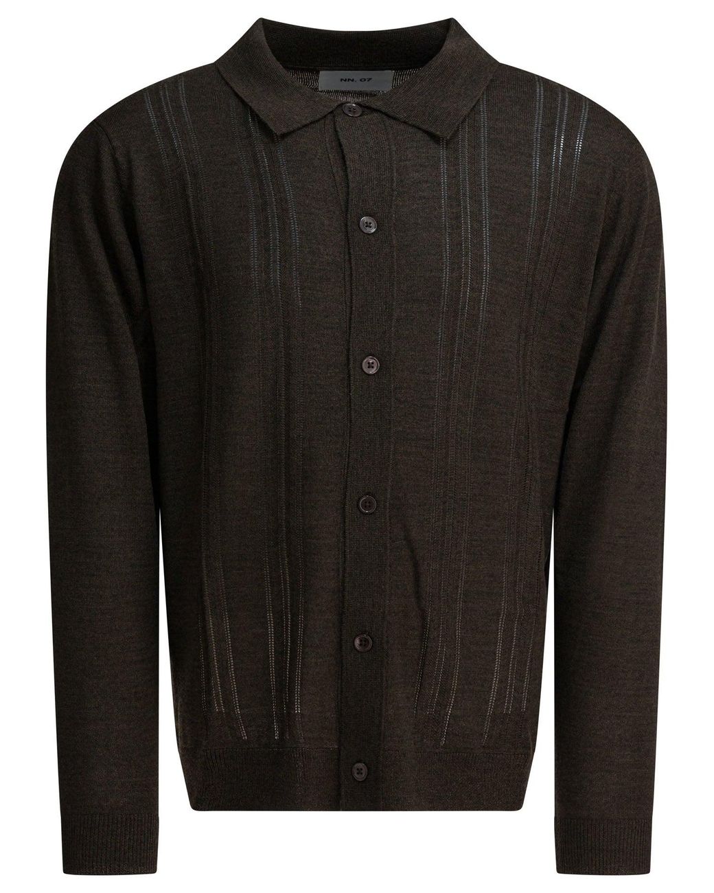 NN07 Black "Thor" Wool Blend Cardigan for men