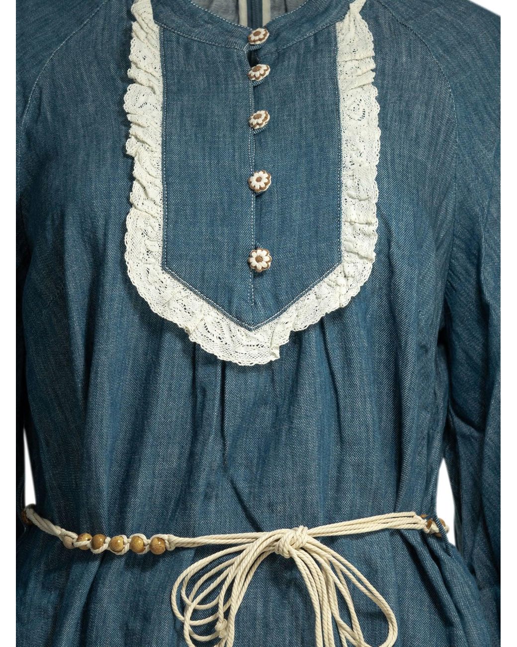 Zimmermann Blue Awaken Cotton Short Dress