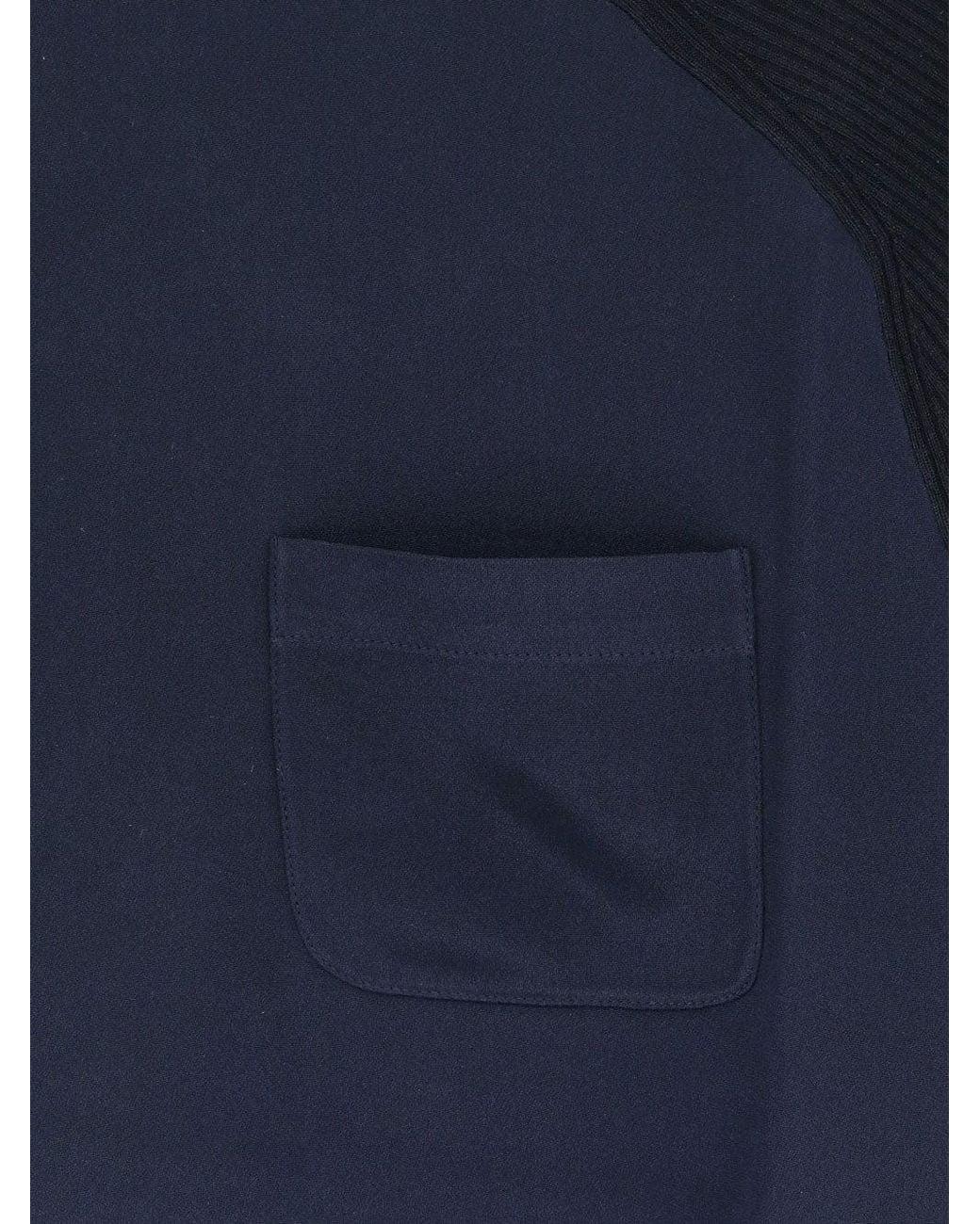 Max Mara Blue Mxmgolfo Silk And Cashmere Top