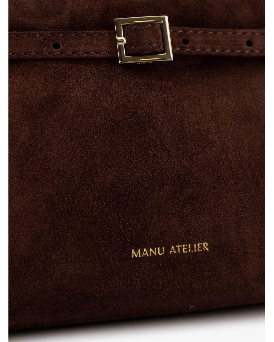 MANU Atelier Brown Le Cambon 25 Suede Handbag