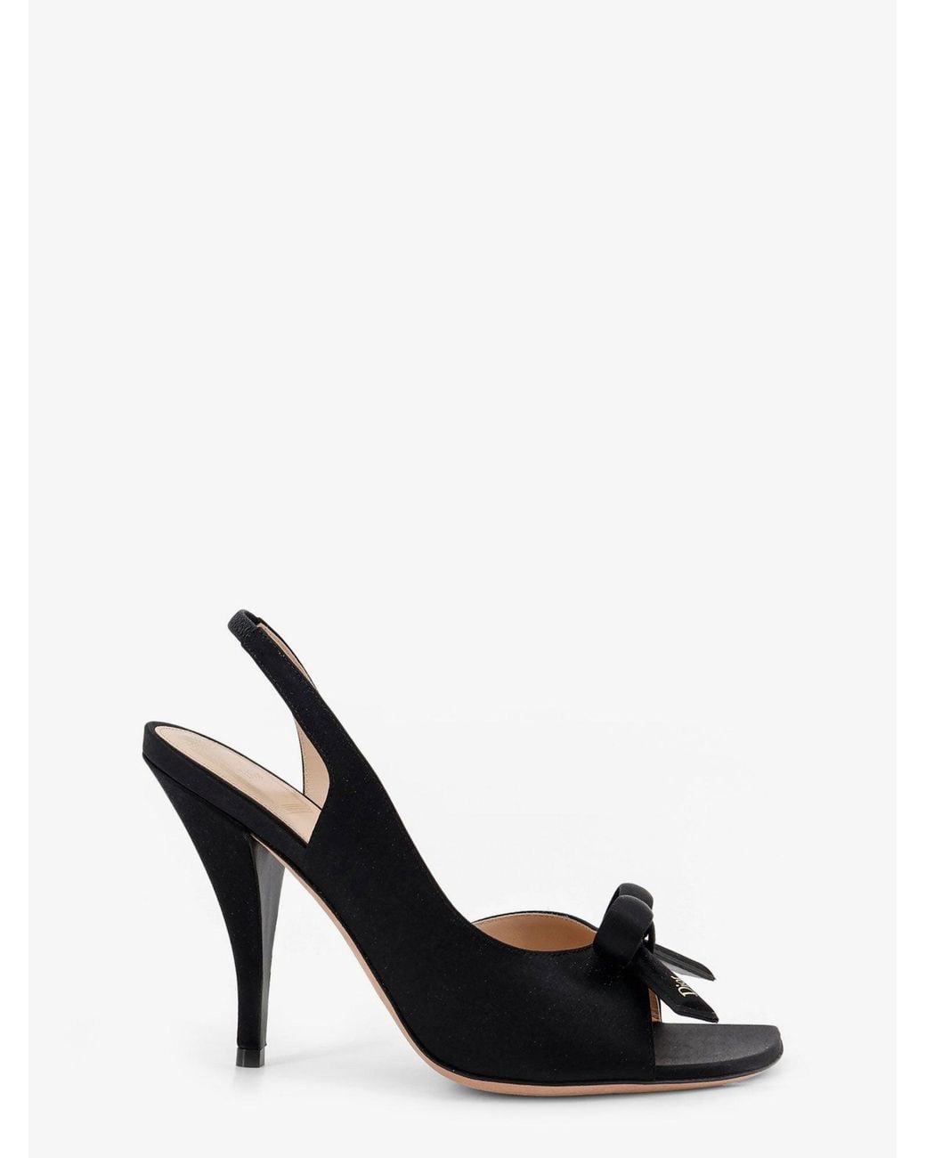 Dior Black Dior Dior Bow Satin Sandals With Logo Bow Detail