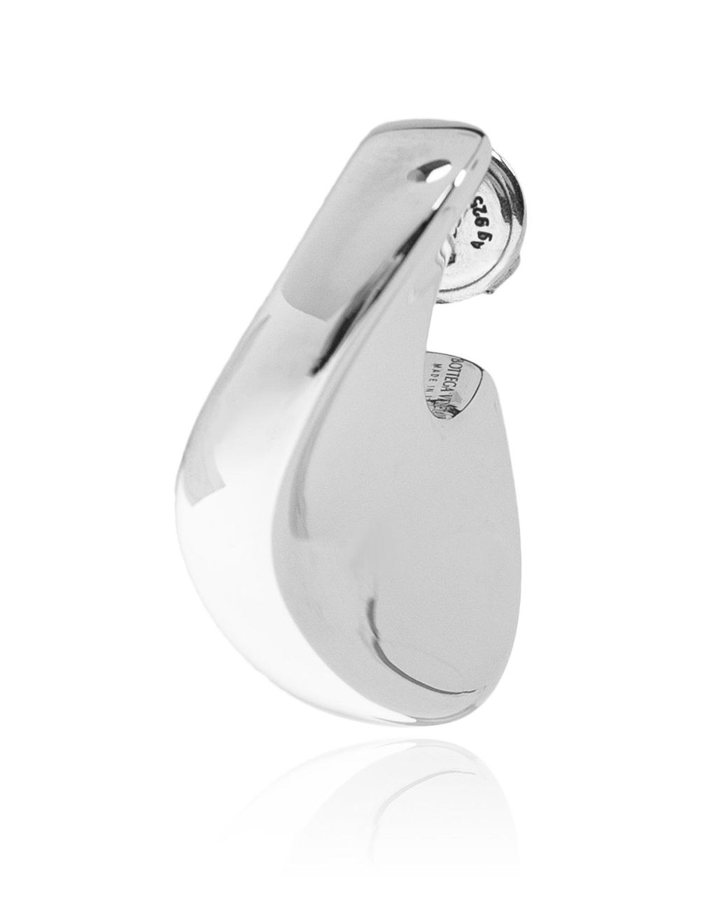 Bottega Veneta White Disc Earrings