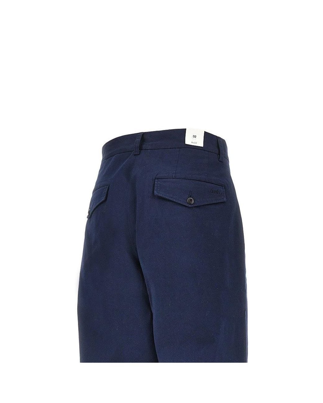 Forét Blue 'Writer' Relaxed Fit Pleated Pants for men
