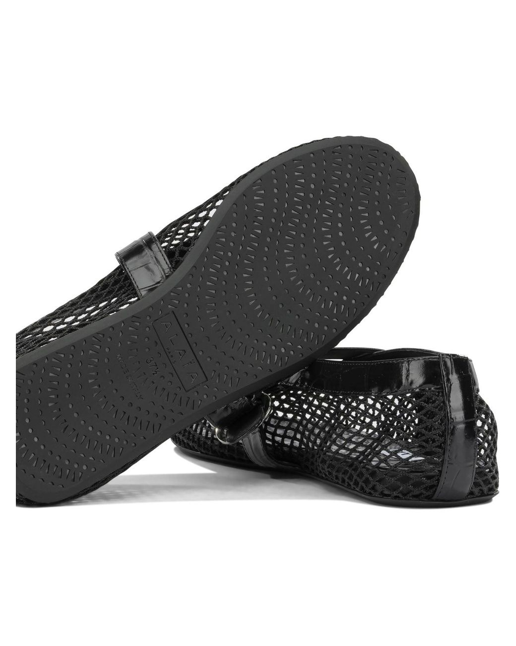 Alaïa Black Mary Jane Ballet Flats