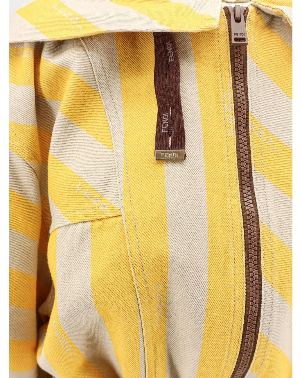 Fendi Metallic Cotton And Linen Jacket