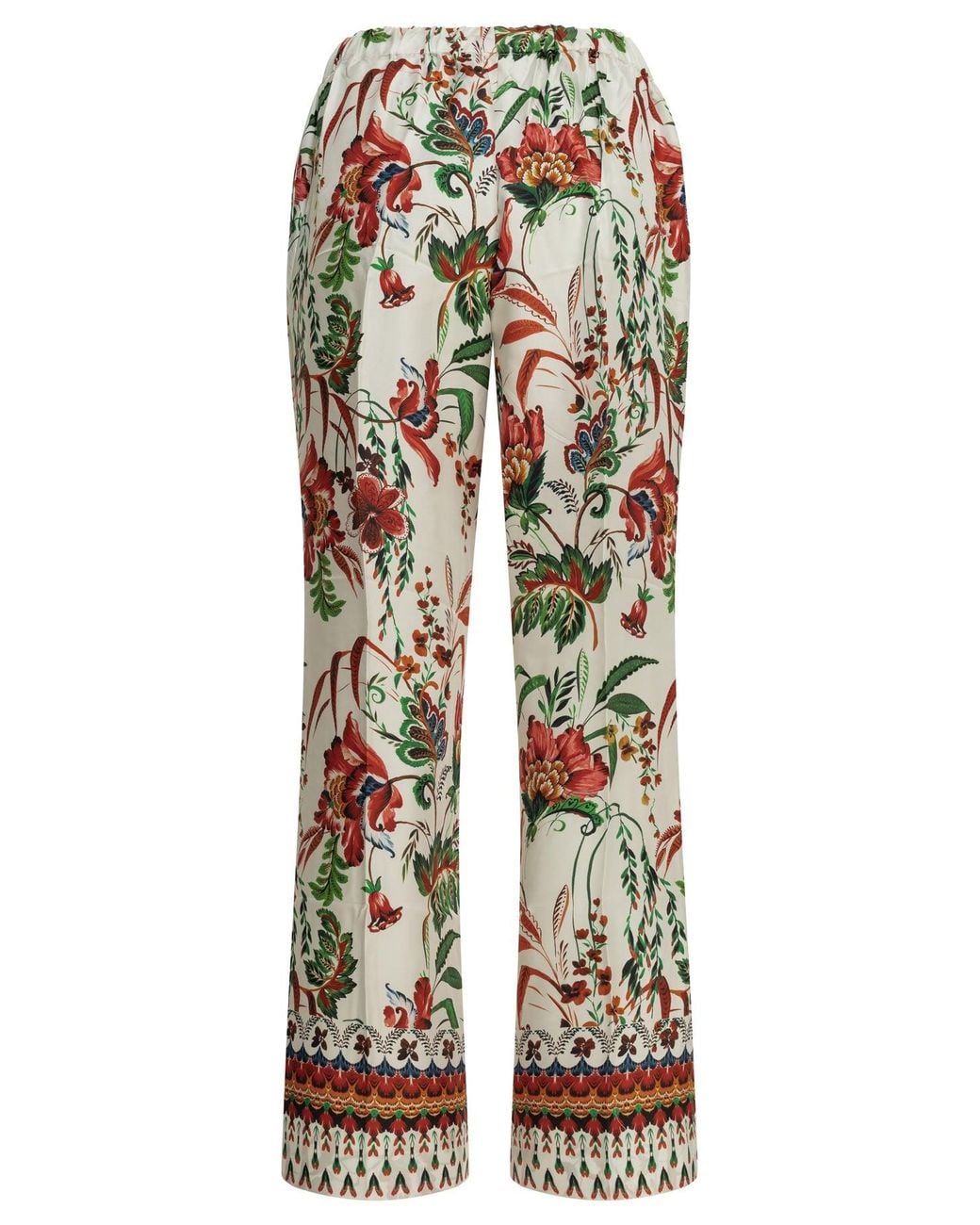 Samantha Sung White Silk Trousers