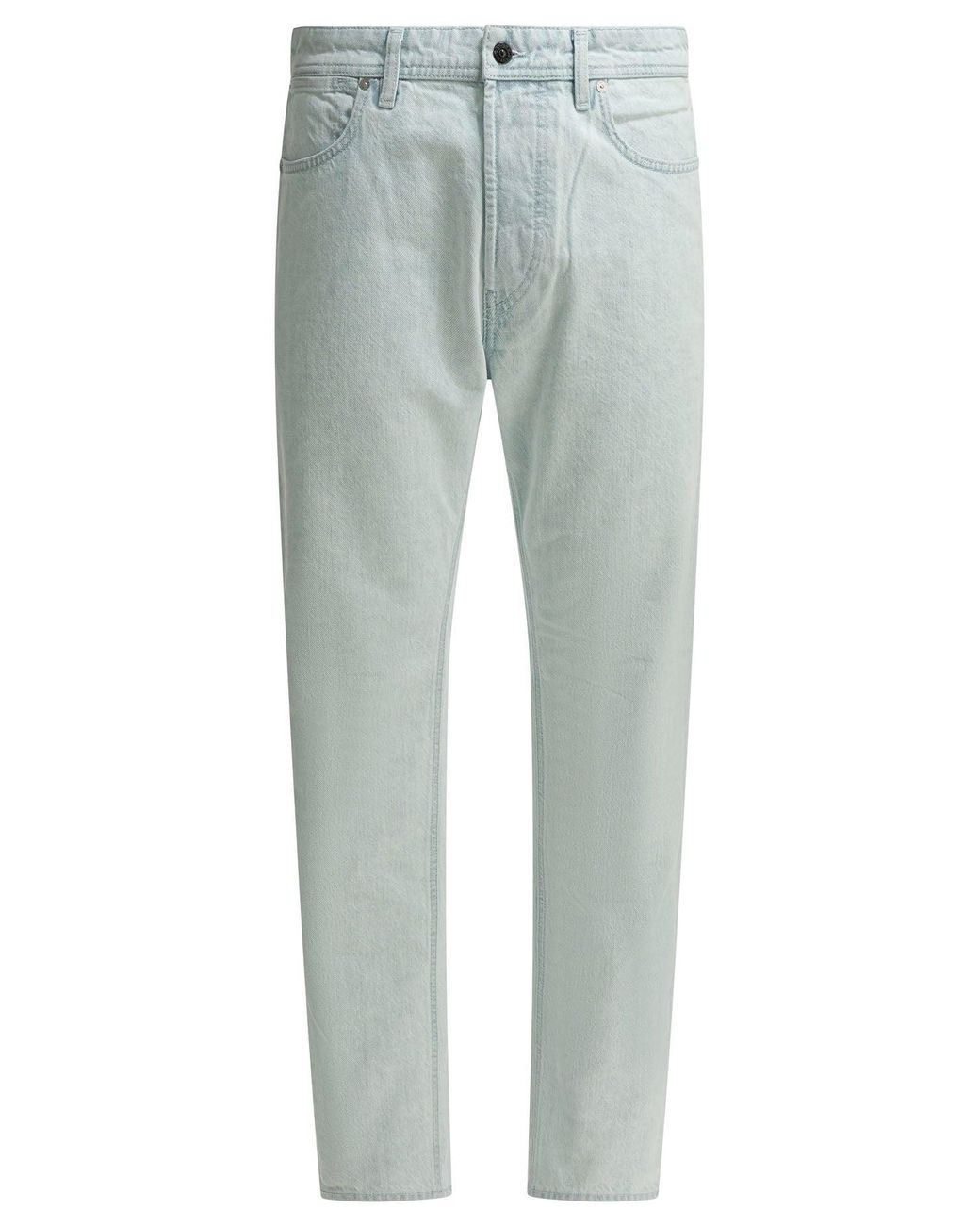 Stone Island Blue Straight Leg Jeans Light for men