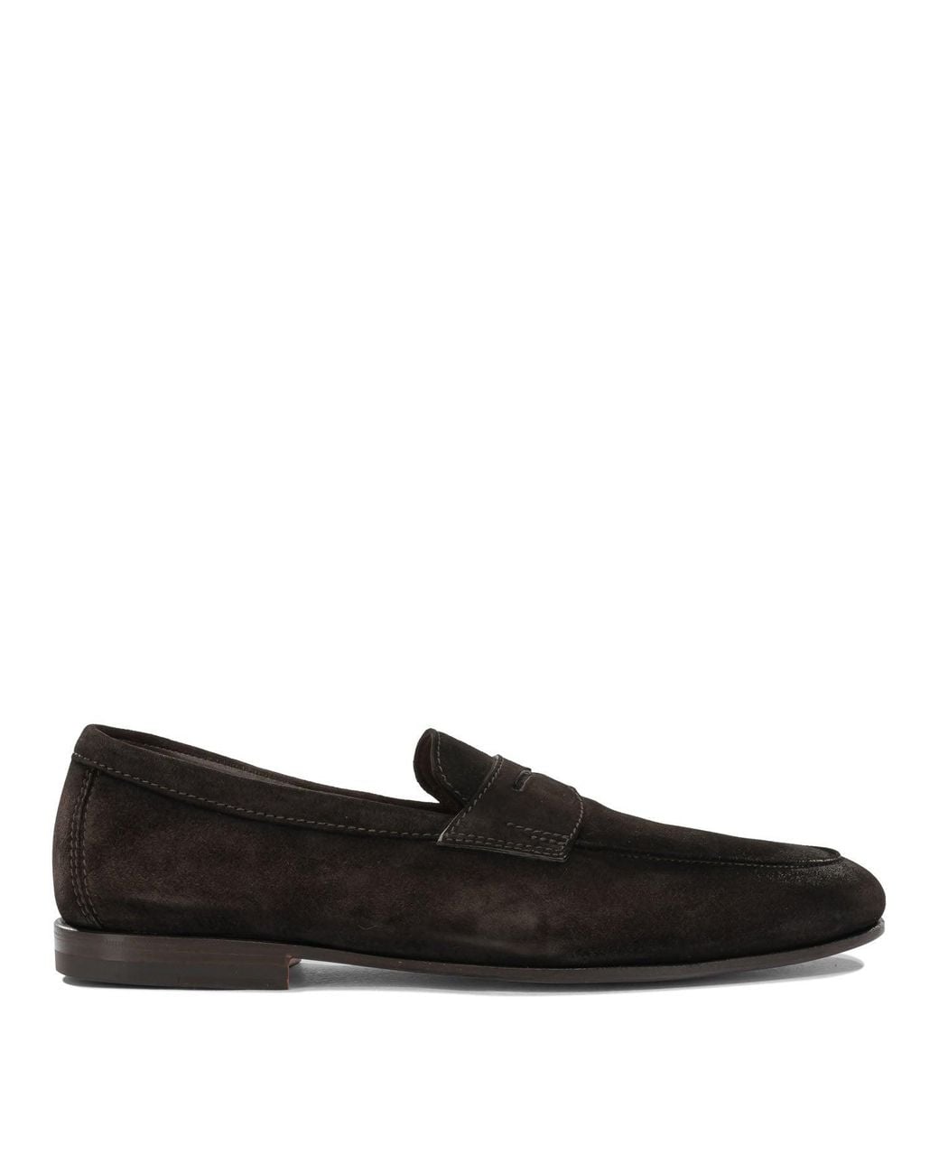 Santoni Black "Carlo" Loafers for men