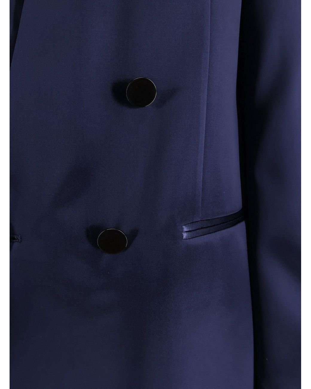 Alberta Ferretti Blue Satin Blazer