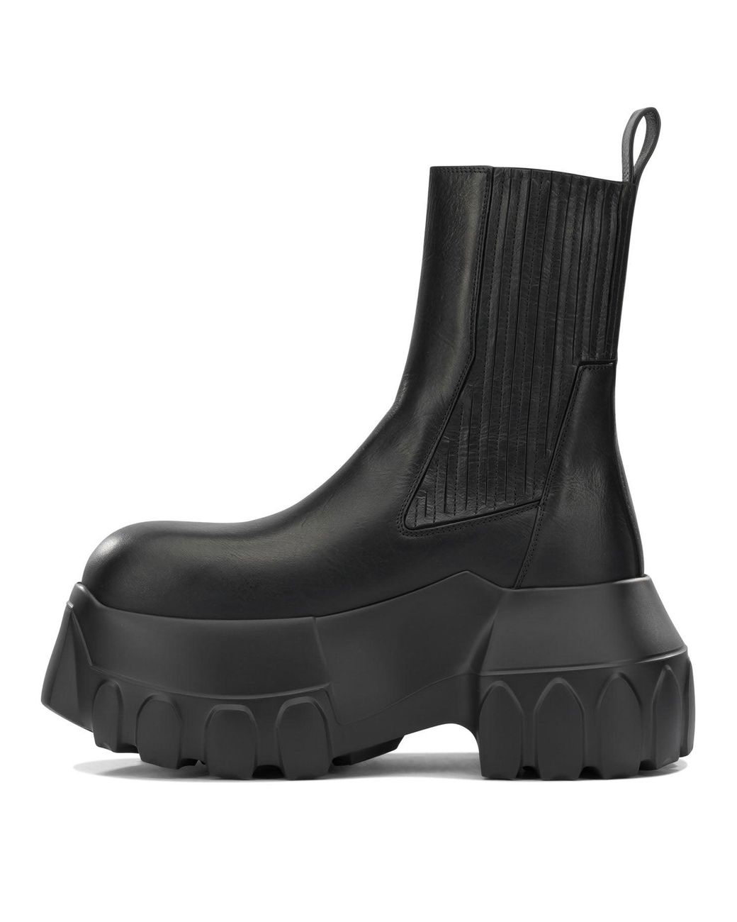 Rick Owens Black "Beatle Mega Tractor" Pull-On Boots