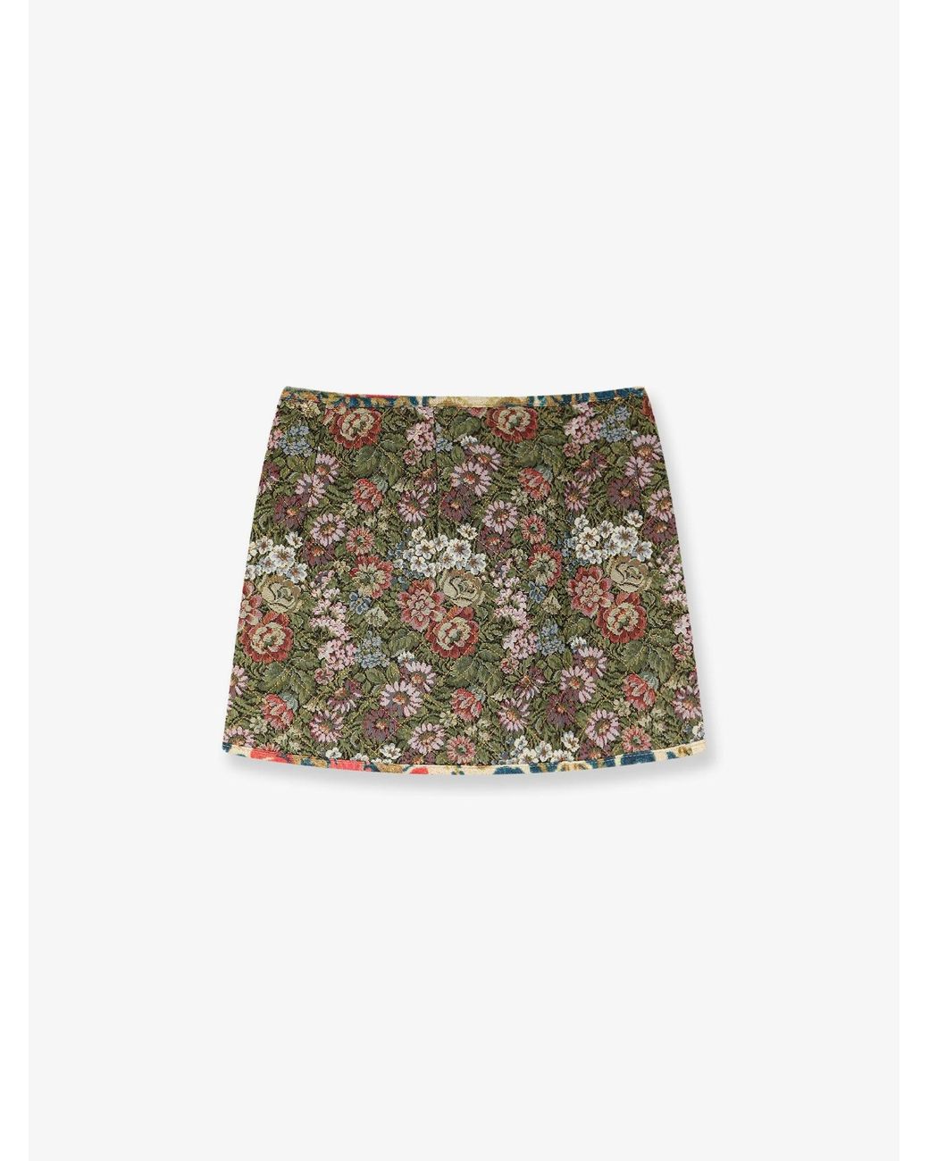 Farm Rio Multicolor Jacquard Arabesque Matelassé Mini Skirt