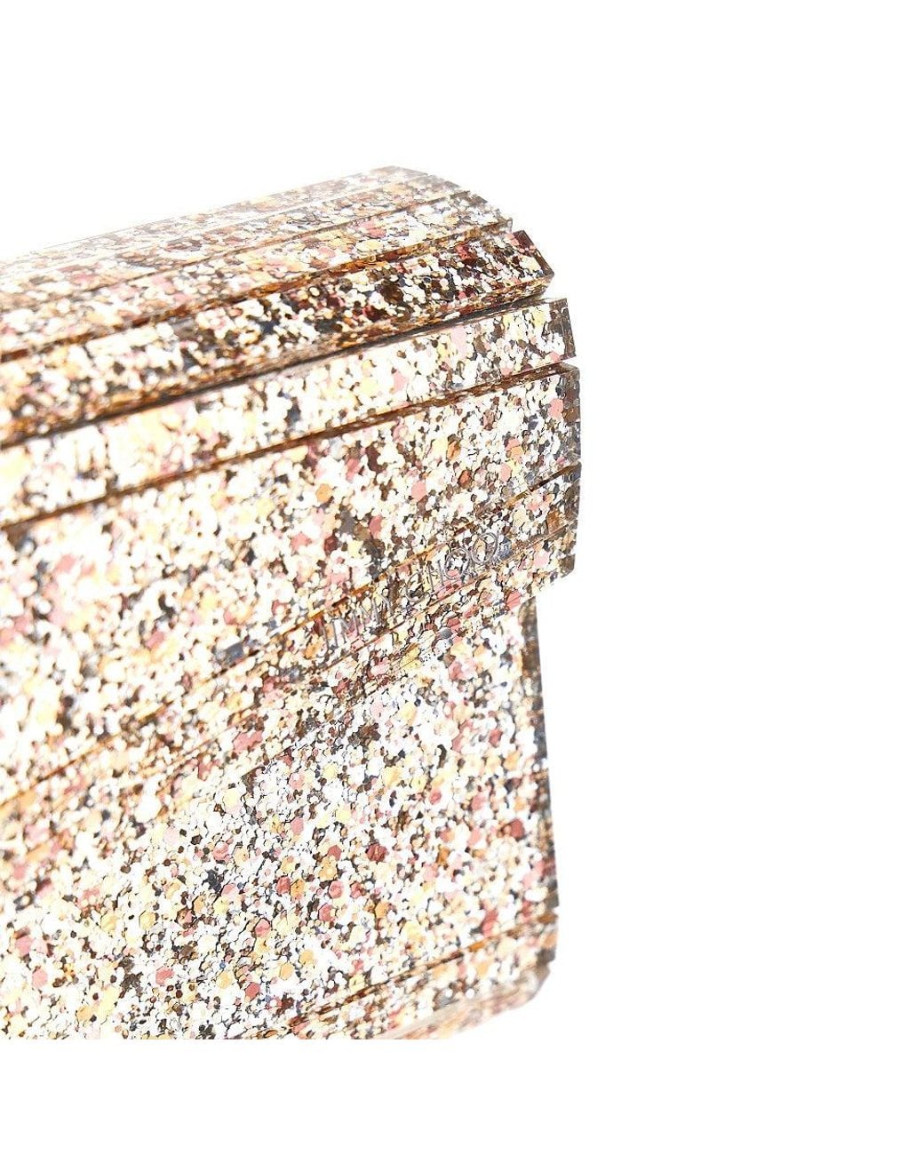 Jimmy Choo Gray Candy Glittered Clutch