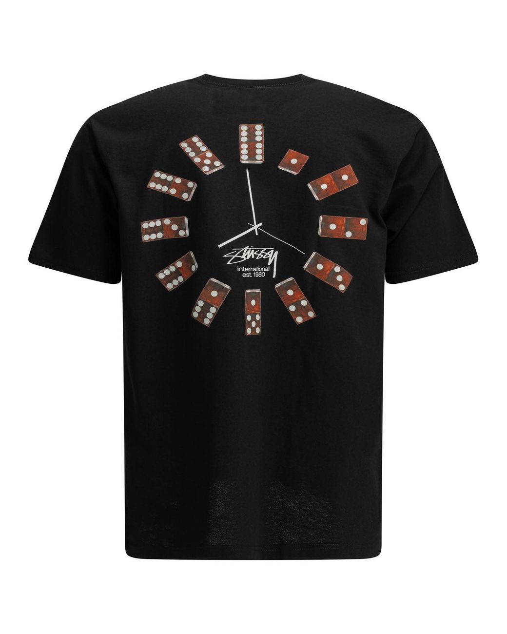 Stussy Black Cotton T-Shirt for men