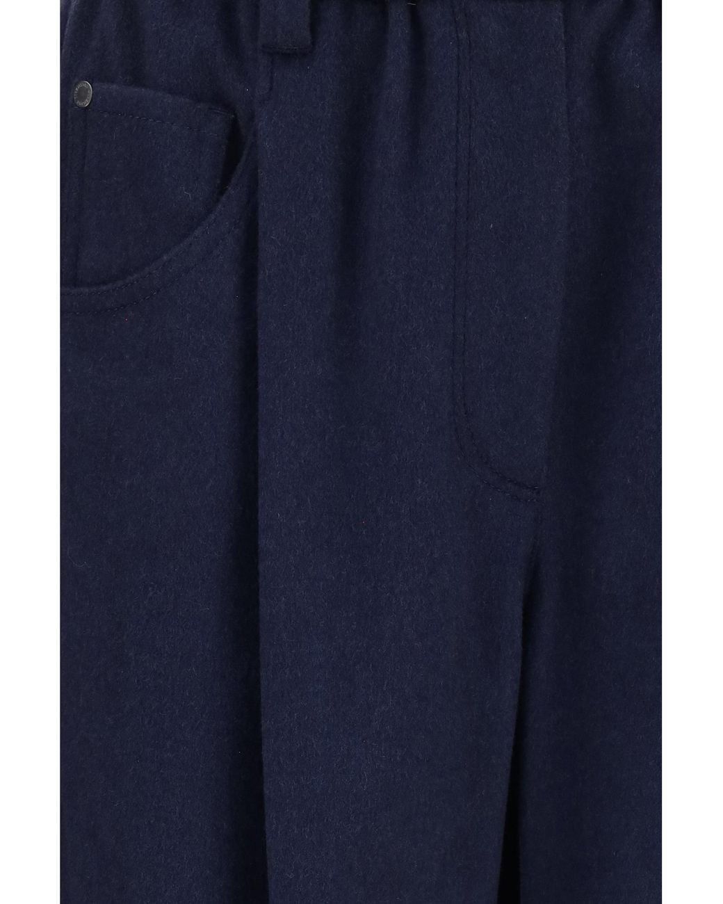 Brunello Cucinelli Blue Stretch Wool Pants