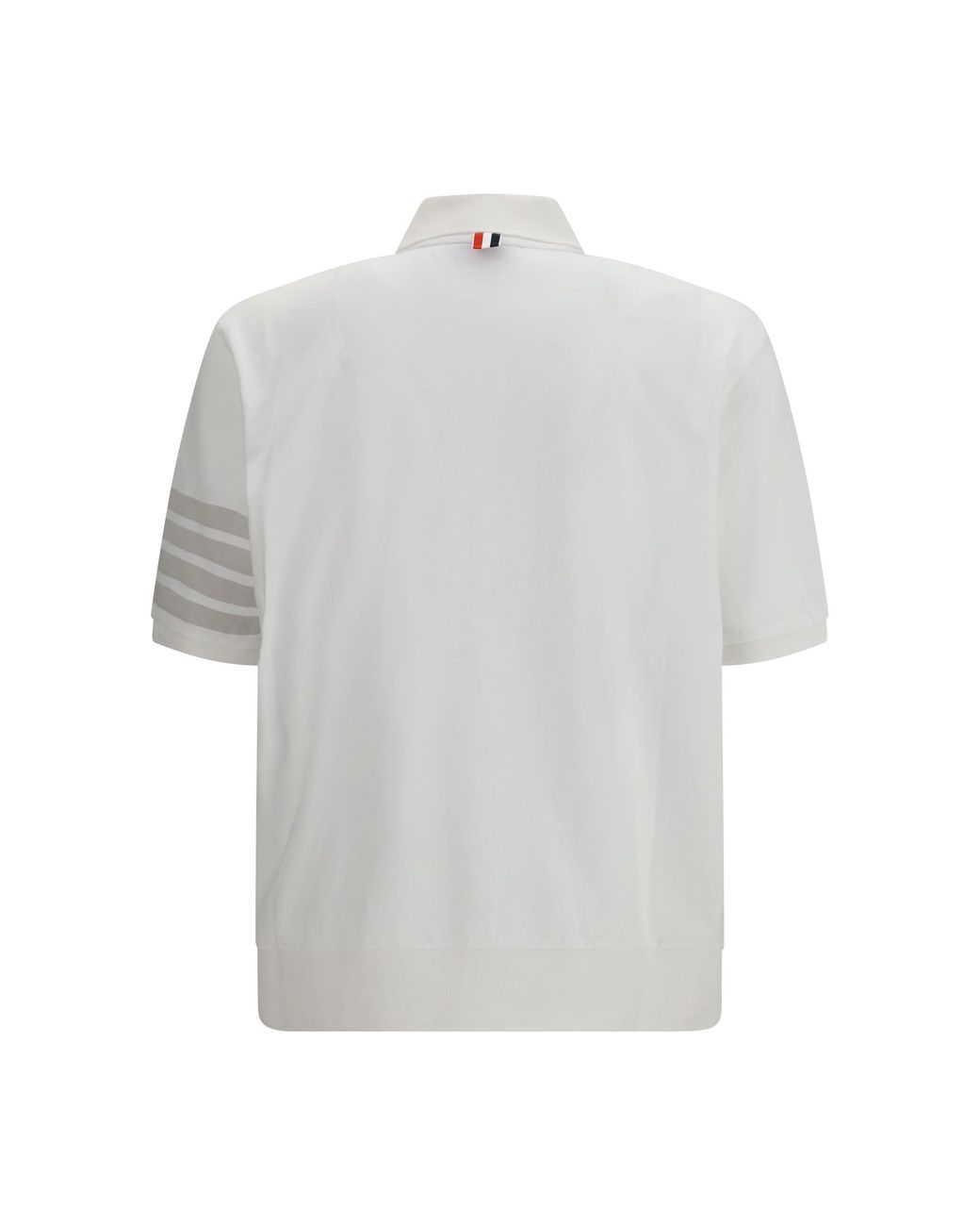 Thom Browne White Cotton Polo for men