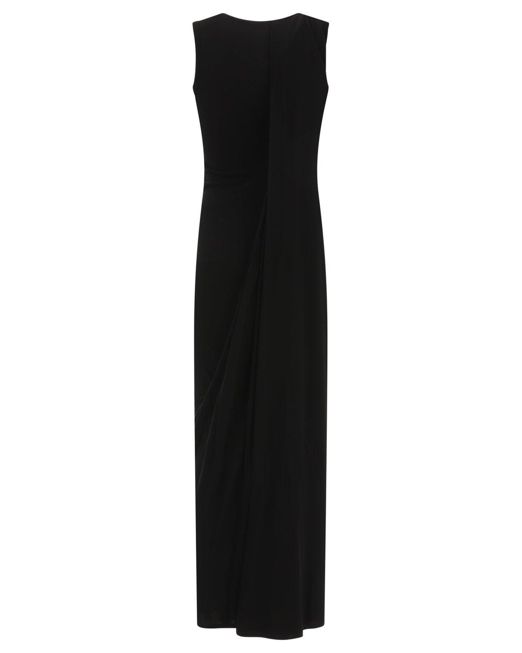 Balenciaga Black Ribbed Jersey Sleeveless Dress
