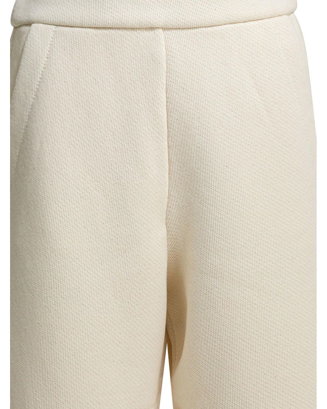Max Mara Pure Natural Dente Trousers White