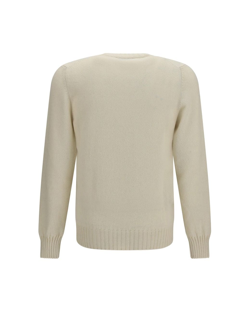 Piacenza Cashmere White Crewneck Sweater for men
