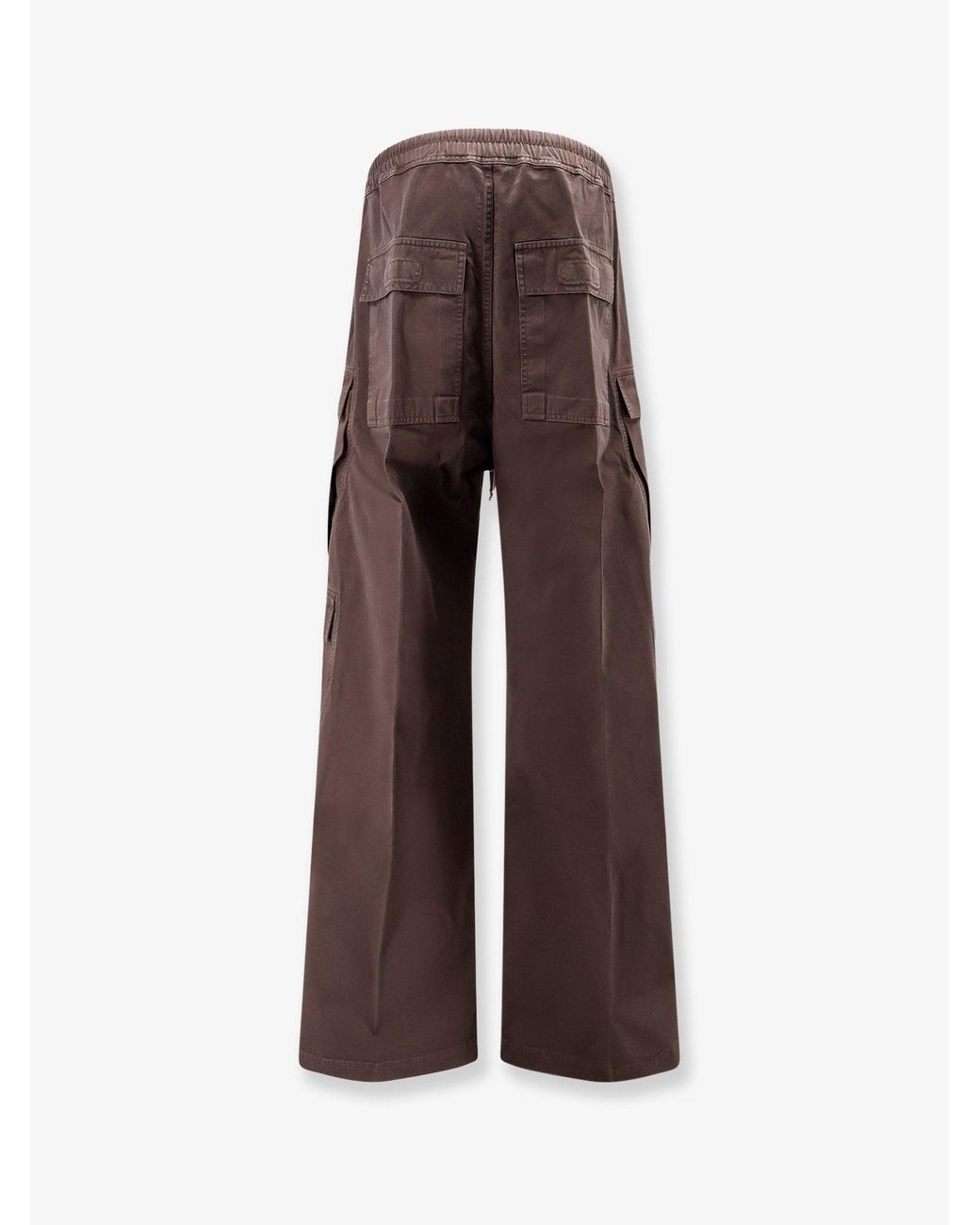 Rick Owens Brown Double Cargo Jumbo Organic Cotton Trousers for men