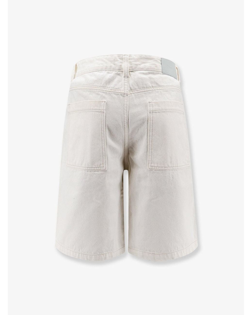 DUNST White Cotton Bermuda Shorts for men