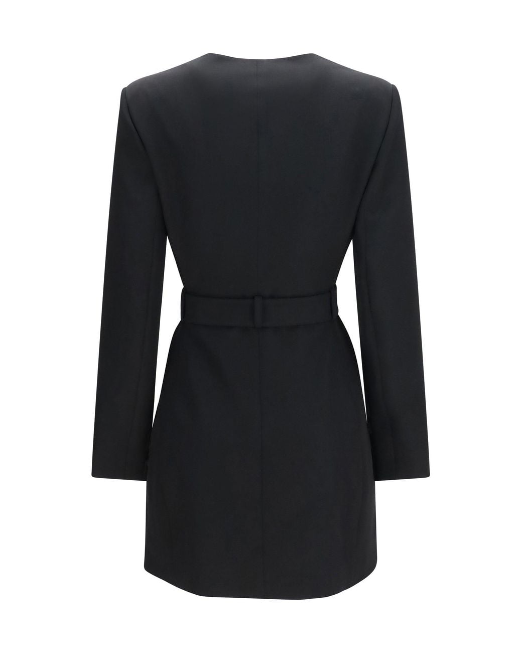 Balmain Black Grain De Poudre Blazer With Belt