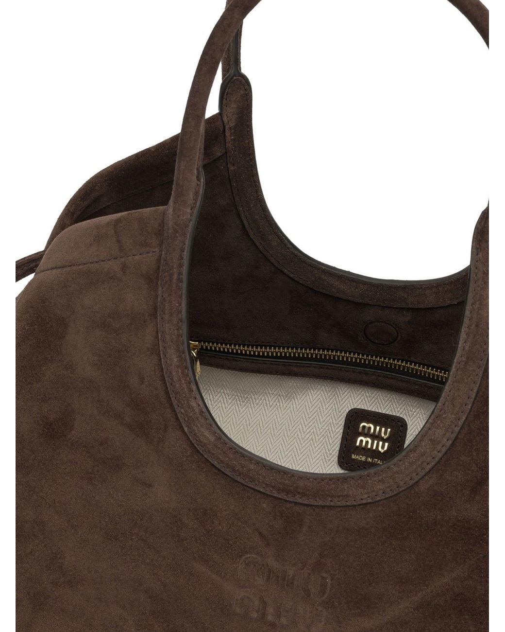 Miu Miu Brown "Ivy" Large Shoulder Bag