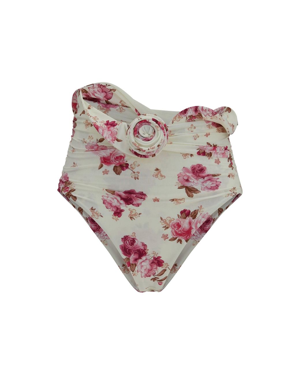 Magda Butrym White Shaping Floral-Print Bikini Bottom
