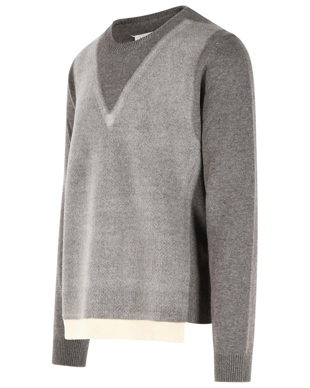 Maison Margiela Gray 'Fused' Virgin Wool Sweater for men
