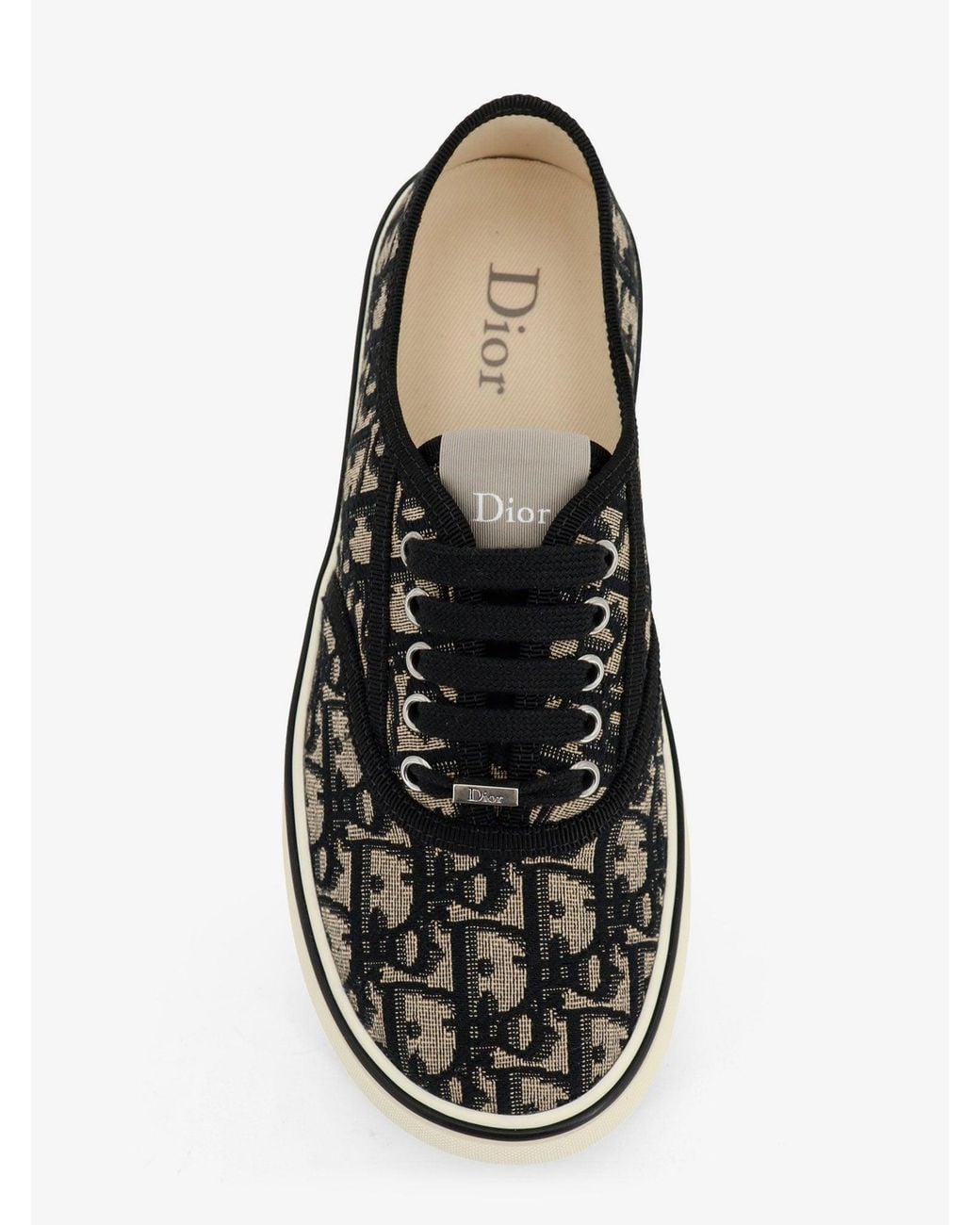 Dior White Dior Dior Saltwind Cotton Sneakers With Dior Oblique Embroidery