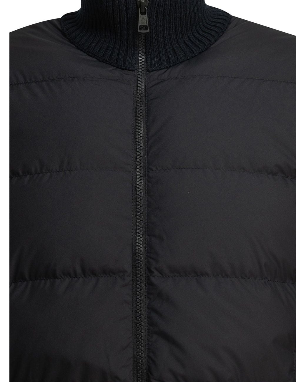 Moncler Black Padded Cardigan for men