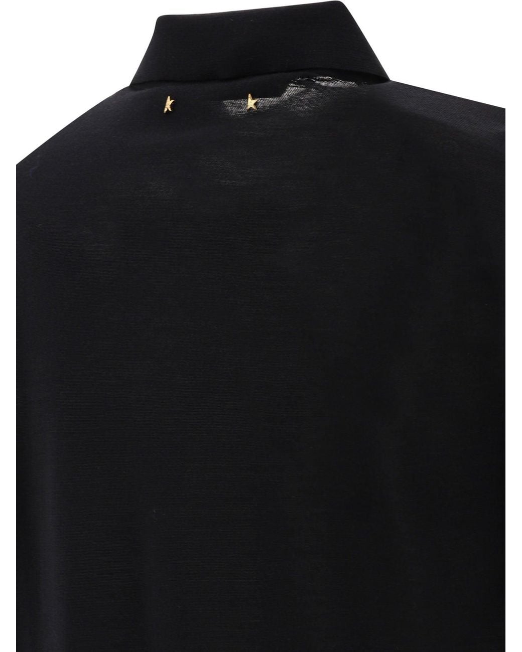 Golden Goose Deluxe Brand Black Merino Wool Polo Shirt for men