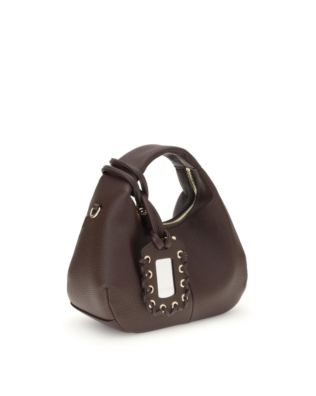 Ganni Brown Hobo Mini Handbag Handbags