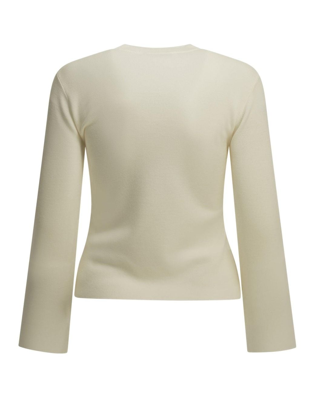 Max Mara Natural Round-Neck T-Shirt Made Of Virgin Wool