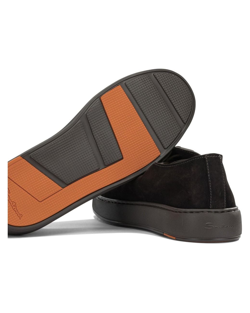 Santoni Black "Damps" Low Sneakers for men