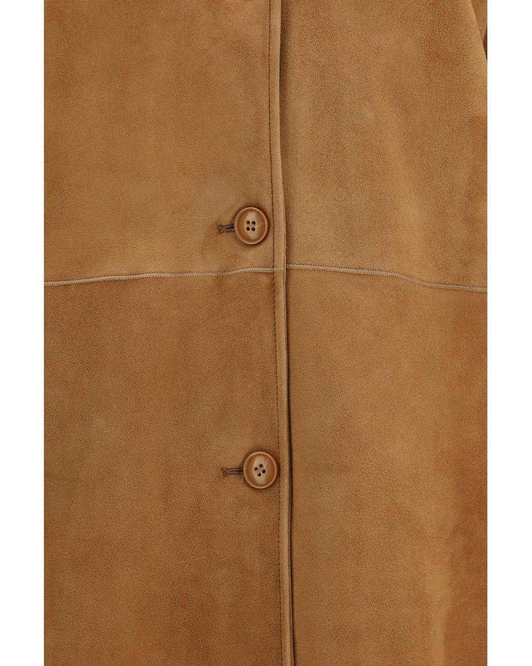 S.w.o.r.d 6.6.44 Natural Leather Shearling Coat Camel