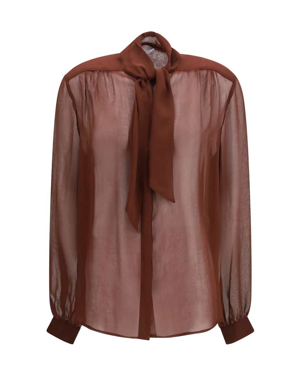 Lardini Brown Creponne Blouse